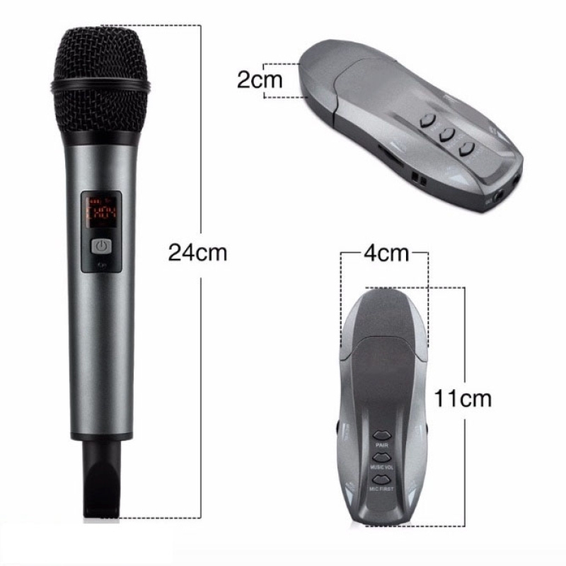Micro karaoke dành cho ô tô BX7 - Micro đa năng cao cấp - Micro trên xe hơi Biến mọi loa vi tính thành loa karaoke