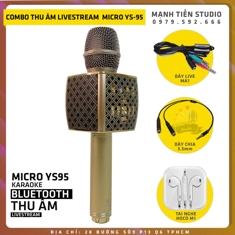 Combo Micro Karaoke YS95 - Vừa hát vừa Livestream & Thu âm
