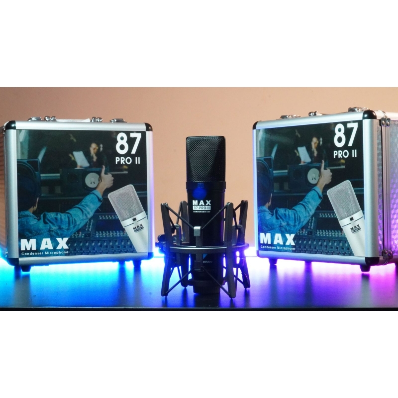 Mic thu âm Max 87-Pro-II - Phiên bản 2022 - Micro 48V thu âm chuyên nghiệp - Condenser microphone