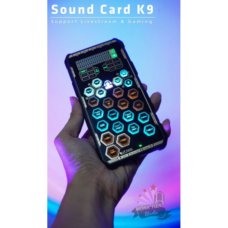 Sound card K9 mobile - Chơi game, thu âm, livestream, karaoke online đơn giản chỉ cần thêm tai nghe