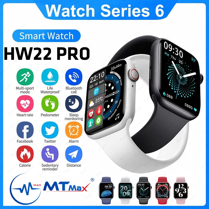 Đồng hồ thông minh HW22 Pro (Seri 6) - Kết nối NFC, Bluetooth, màn hình cảm ứng vuông 1.75 inch
