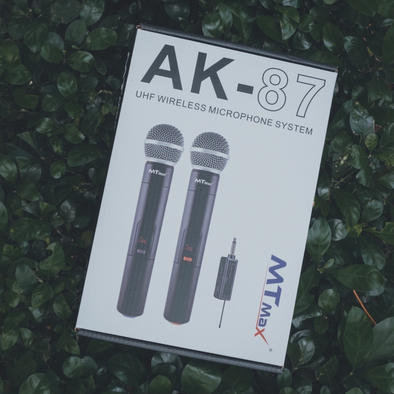 Micro không dây karaoke MTMAX AK-87 bắt sóng nhạy hát cực nhẹ