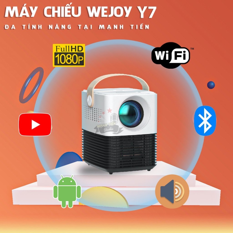 Máy chiếu Wejoy Y7 - Xem phim Full HD 1080P - Hệ điều hành android 6.0 - Kết nối Bluetooth