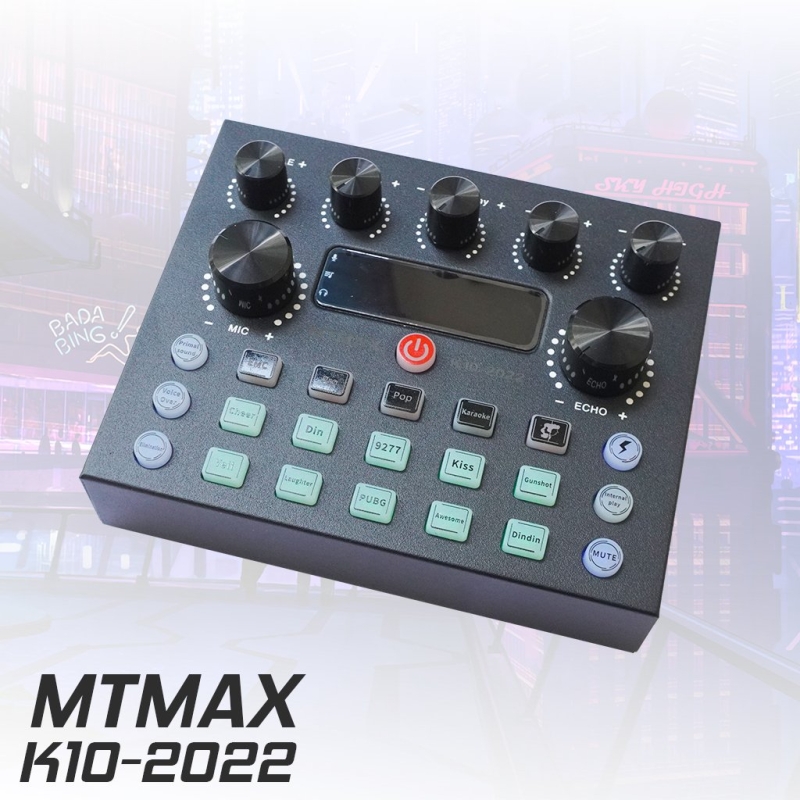 Bộ thu âm live stream k10 2022 Mic thu âm MAX26 tặng kèm tai nghe hoco