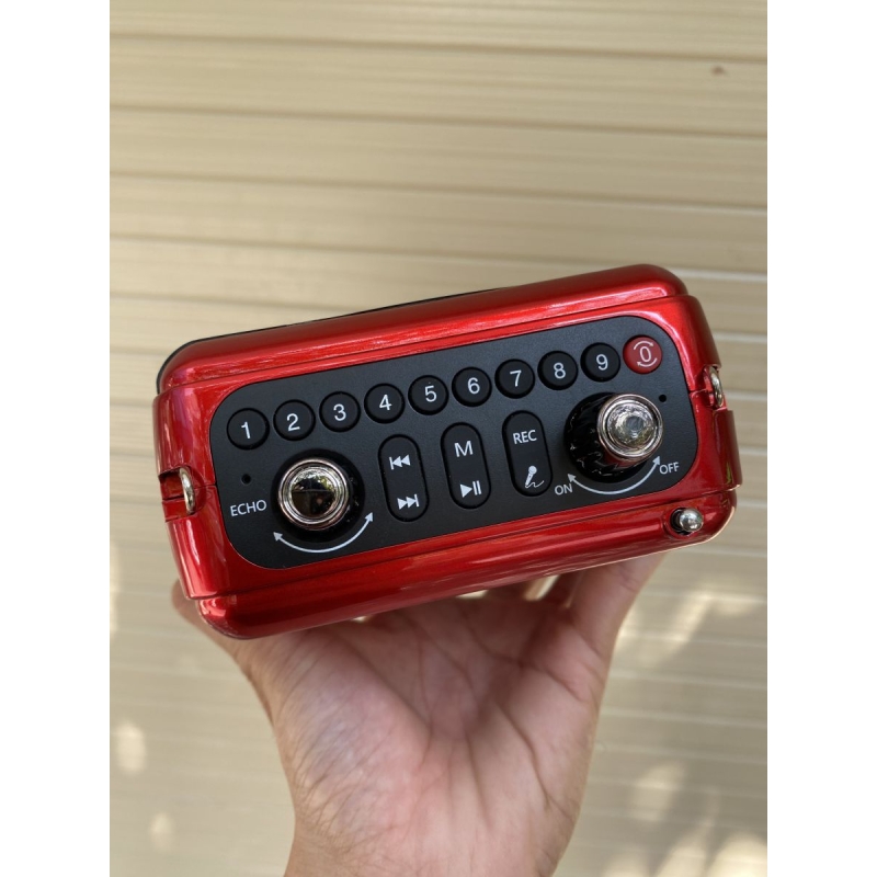 Loa trợ giảng Shuae SM-918 - Kèm micro cài tai không dây - Kết nối Bluetooth, AUX, USB, SD card, FM
