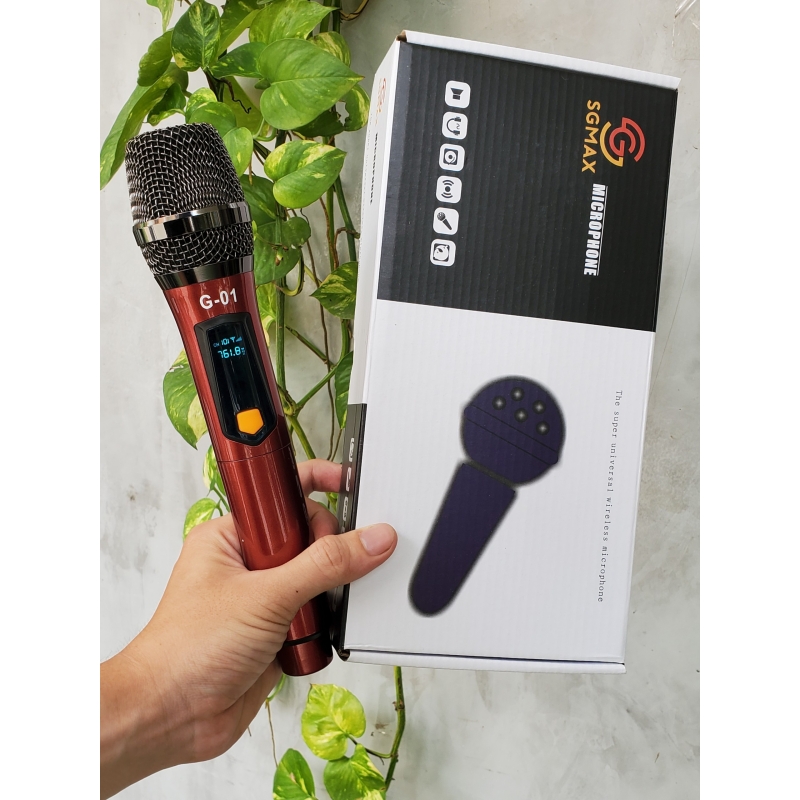 Micro Không Dây SGMAX G01 , Mẫu Mới, Chuyên Dùng Cho karaoke Hát Nhẹ