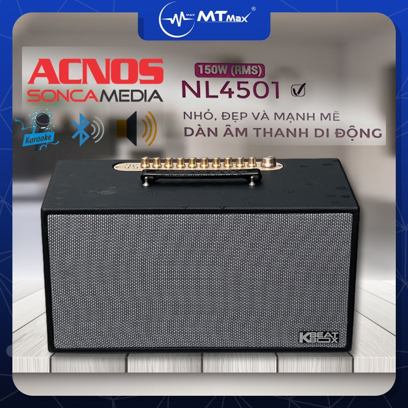 Loa Di Động ACNOS Nl4501 karaoke kèm 2 mic 150W