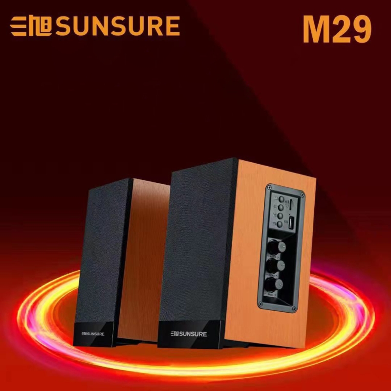 Loa vi tính Sunsure M29 - loa vi tính 2.0 âm thanh stereo rạp hát - Kết nối Bluetooth, AV, USB, SD