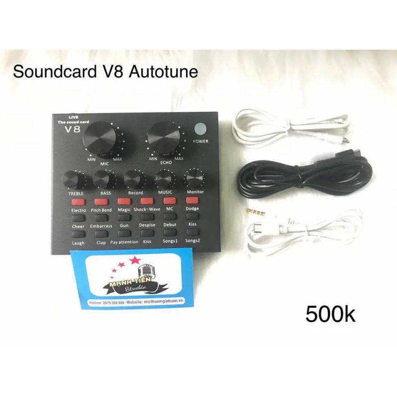Combo Livestream Karaoke SoundCard V8 & Micro Max39