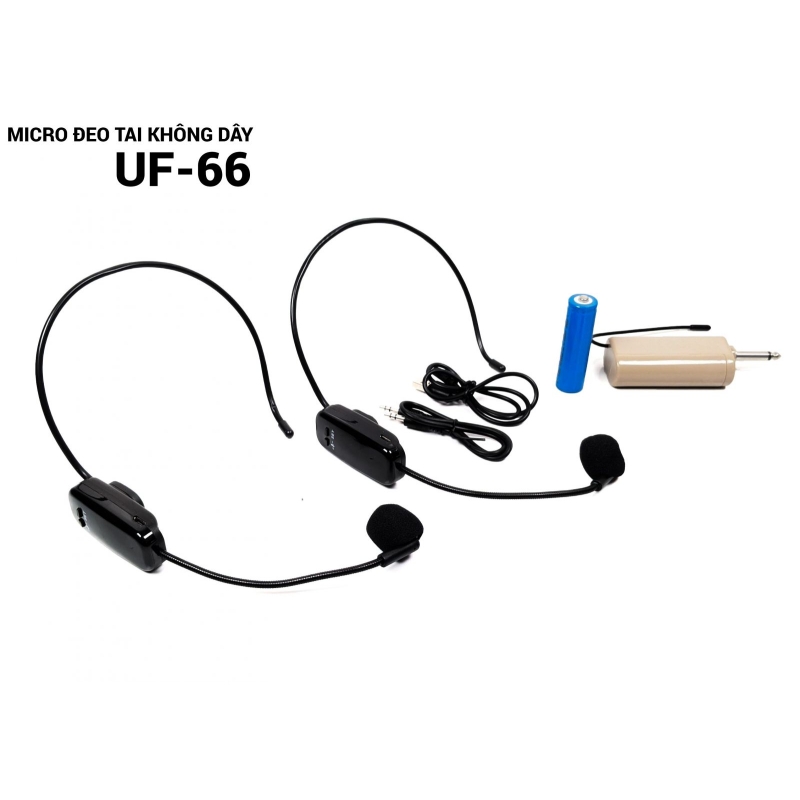 Bộ đôi micro đeo tai JOA UF 66 - Micro thuyết trình trợ giảng không dây