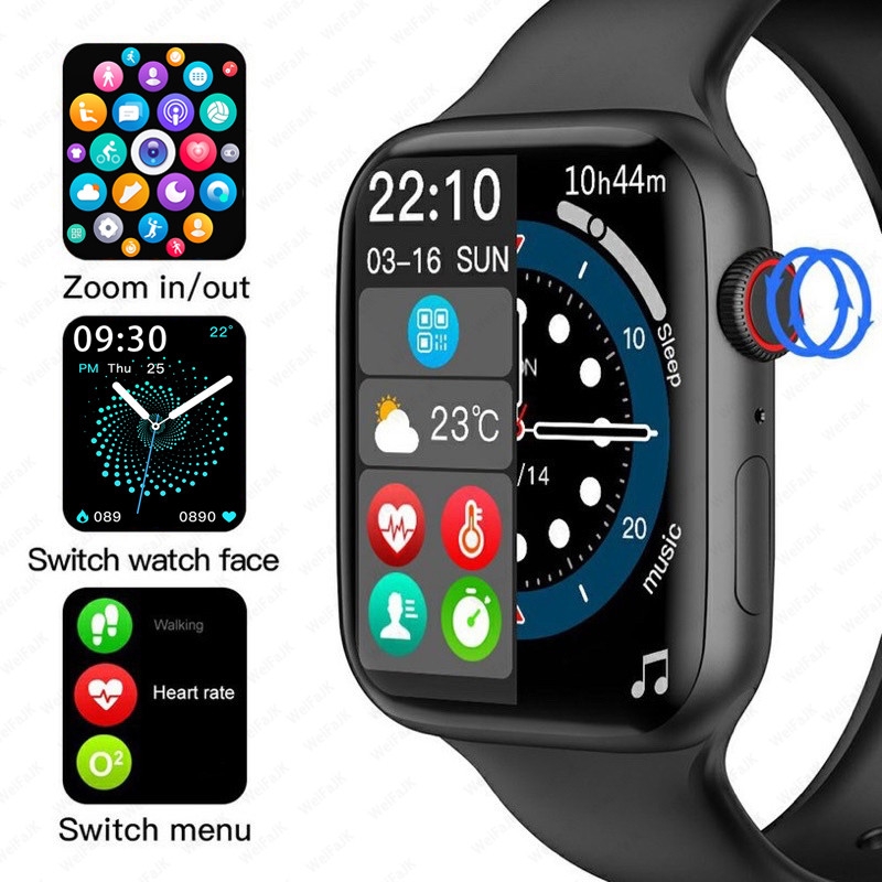 Đồng hồ thông minh HW22 Pro (Seri 6) - Kết nối NFC, Bluetooth, màn hình cảm ứng vuông 1.75 inch