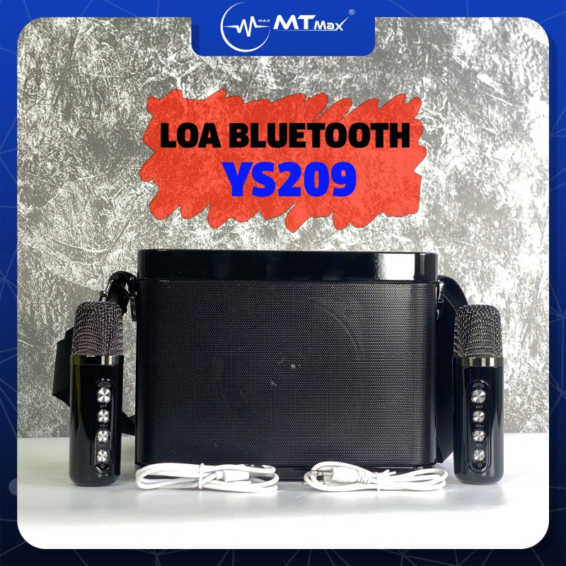 Loa Bluetooth YS209 - Công Suất 35W -  Tặng 2 Micro Không Dây - Hỗ Trợ USB, AUX, Thẻ Nhớ - Dễ Dàng Di Chuyển Khắp Nơi .
