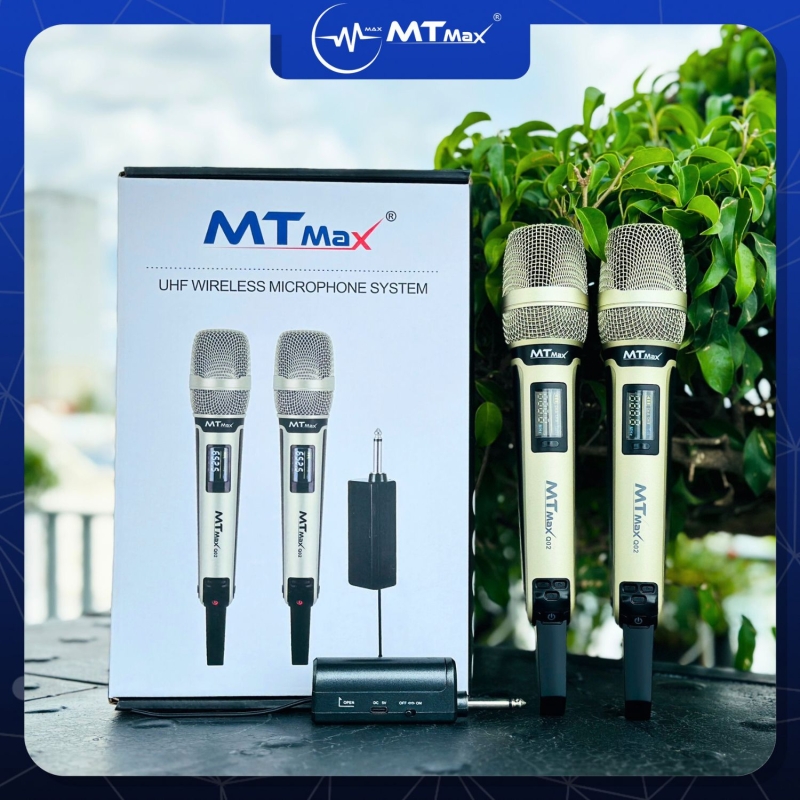 Micro Không Dây MTMAX Q02 Cao Cấp 2 Mic Chuyên Dùng Cho karaoke Hát Nhẹ