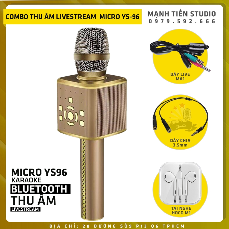 Combo Micro Karaoke YS96 - Vừa hát vừa Livestream & Thu âm