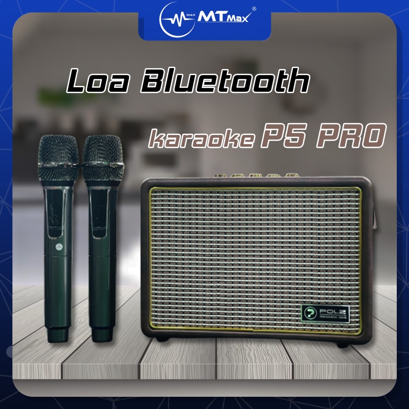Loa Bluetooth karaoke xách tay P5 Pro tặng kèm 2 mic