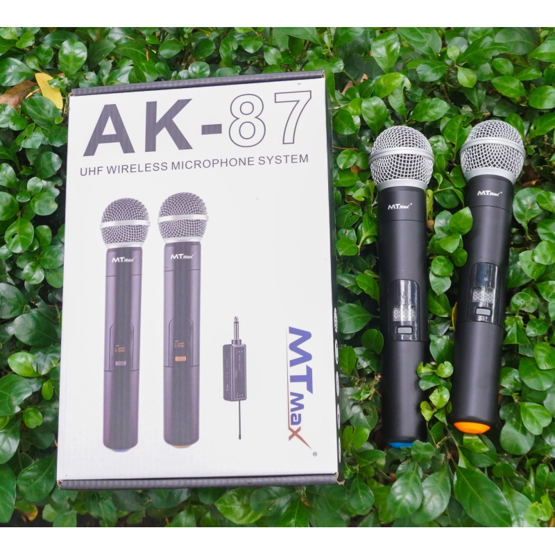 Micro không dây karaoke MTMAX AK-87 bắt sóng nhạy hát cực nhẹ