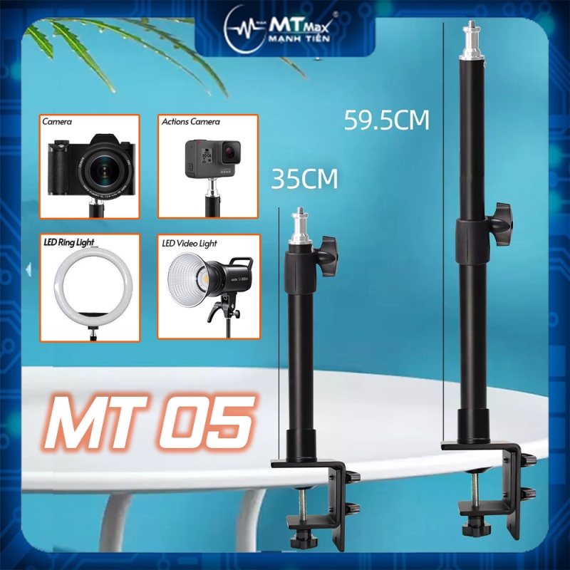Giá đỡ máy ảnh kẹp bàn MTMAX MT05 thân kim loại đầu vít 1/4 thông dụng gắn mọi thiết bị