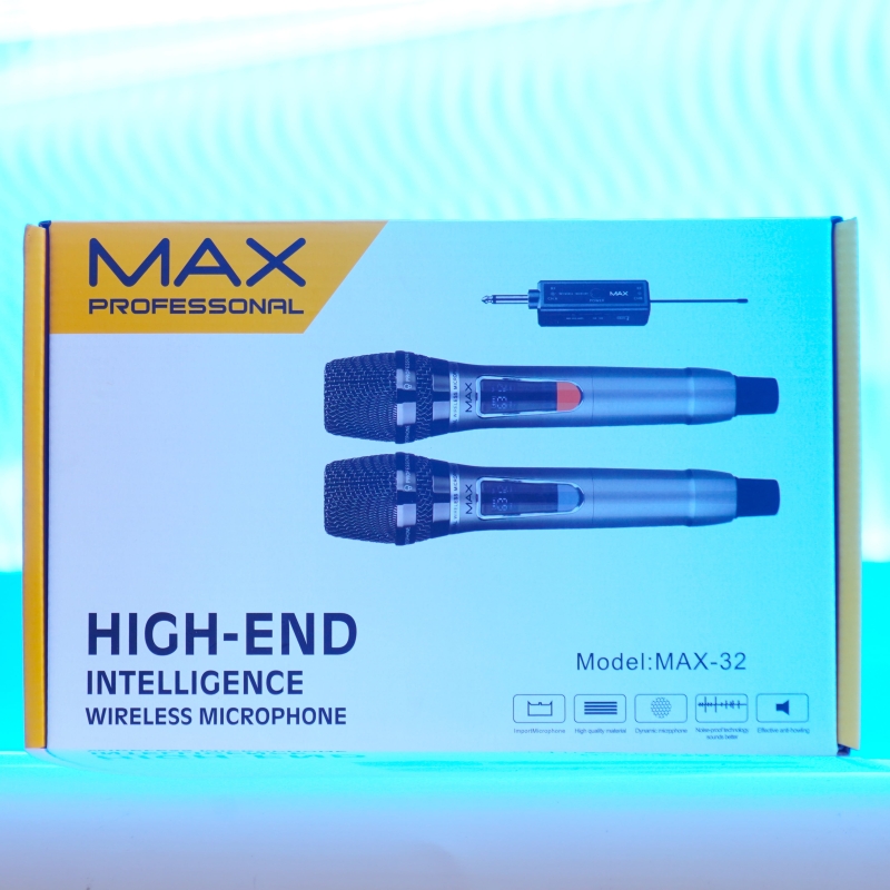 Micro không dây đa năng Max32 - Màn hình LCD hiển thị tần số - phù hợp cho mọi thiết bị