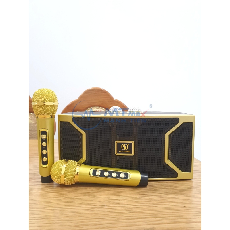 Loa Karaoke Bluetooth YS211 Kèm 2 Micro Không Dây, Âm Thanh Hay, Thiết Kế Nhỏ Gọn