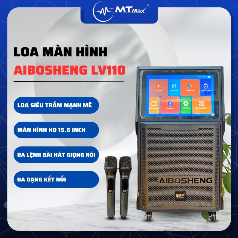 Loa Màn Hình AIBOSHENG LV110 – Bass25 Màn Hình 15,6 Inch Âm Thanh Cao Cấp