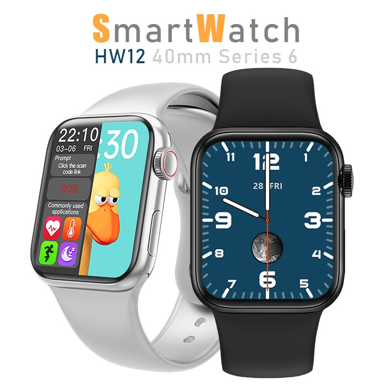 Đồng hồ thông minh HW12 - Kết nối NFC, Bluetooth, màn hình cảm ứng vuông 1.57 inch
