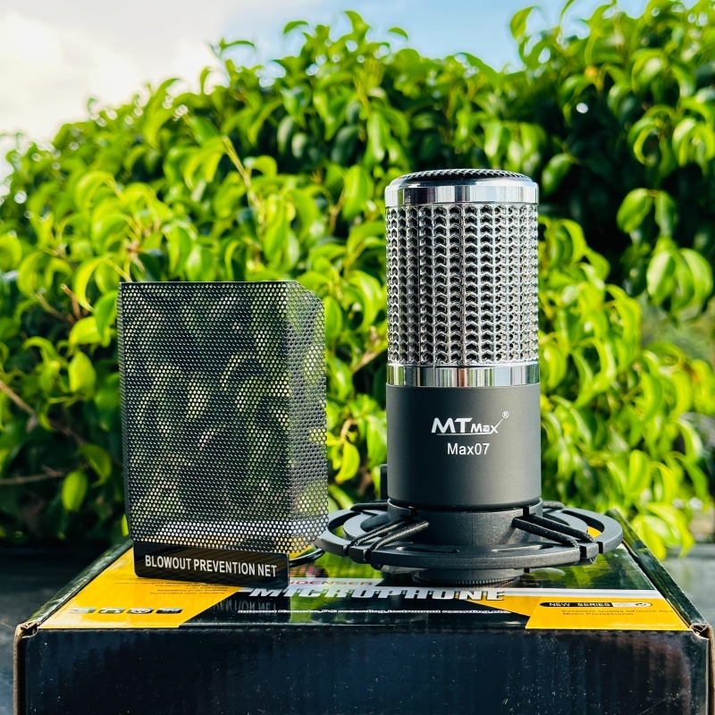 Micro Thu Âm Chính Hãng MTMAX MAX07 - Micro Condenser Livestream Cao Cấp, Hỗ Trợ Nguồn 48V, Âm Thanh Chuẩn Chuyên Nghiệp, Lọc Âm Cực Tốt, Dễ Dàng Sử Dụng.