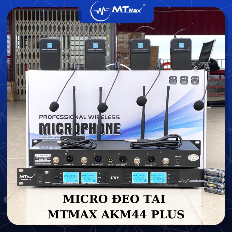 Micro Đeo Tai Đầu Thu MTMAX AKM44 PLUS – Kèm 4 Micro Đeo Tai