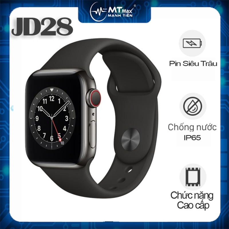 Đồng hồ thông minh Smart Watch JD28 chống nước ip65 nghe gọi điện thoại kiểm tra nhịp tim sức khỏe