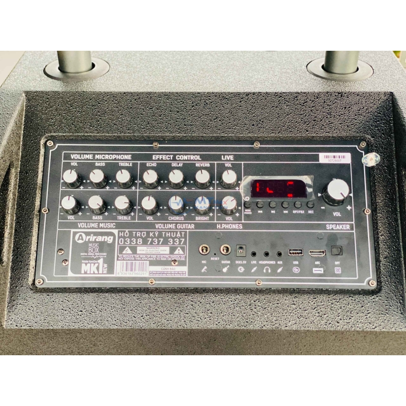 Loa Arirang MK1 New 2023, Bass 40cm, Công Suất RMS 250-1000w, Kèm 2 Micro UHF