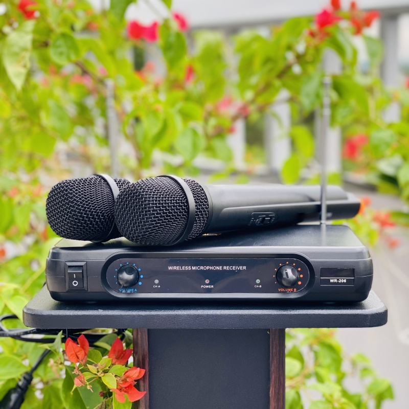 Micro karaoke Botes WR206 – Micro không dây sóng UHF – Hát nhẹ, chống hú hiệu quả